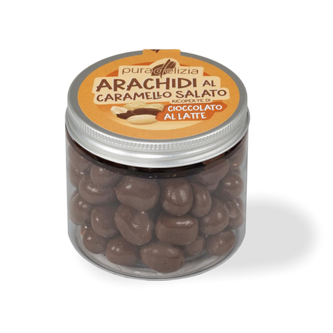 Arachidi al Caramello Salato Ricoperte di Cioccolato al Latte